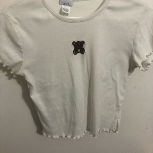 Small embroidery bear t-shirt